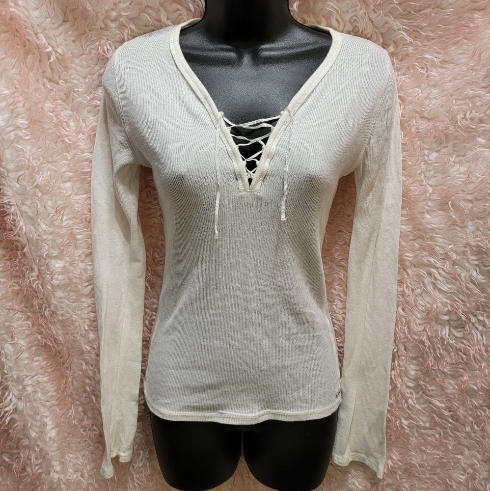 Abercrombie & Fitch sz L white top
